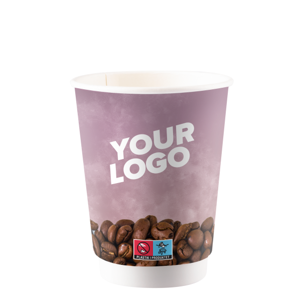 Papkrus, 240 ml. dobbeltlag, Blank Bio